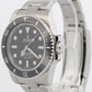 2019 PAPERS Rolex Submariner No-Date 40mm BLACK Ceramic Stainless 114060 LN BOX
