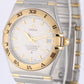Omega Constellation Two-Tone 18k Yellow Gold Steel Silver 35.5mm 1202.30 Watch
