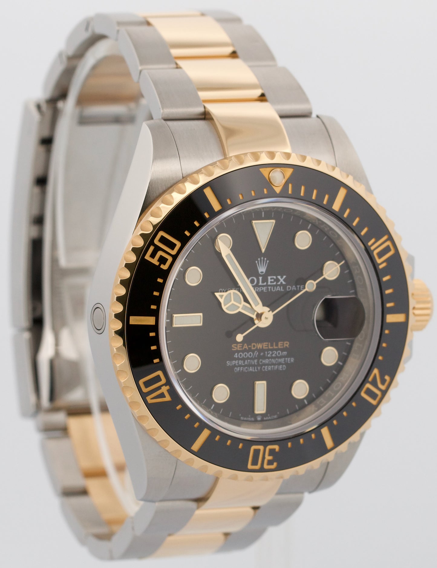 2022 PAPERS Rolex Sea-Dweller 43mm BLACK Two-Tone 18K Gold Steel 126603 BOX