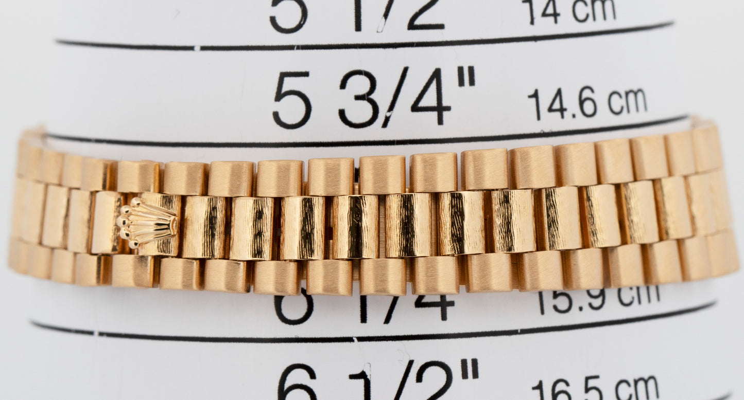Rolex Oyster Perpetual PRESIDENT 18K Yellow Gold Bark 24mm 6718 Watch