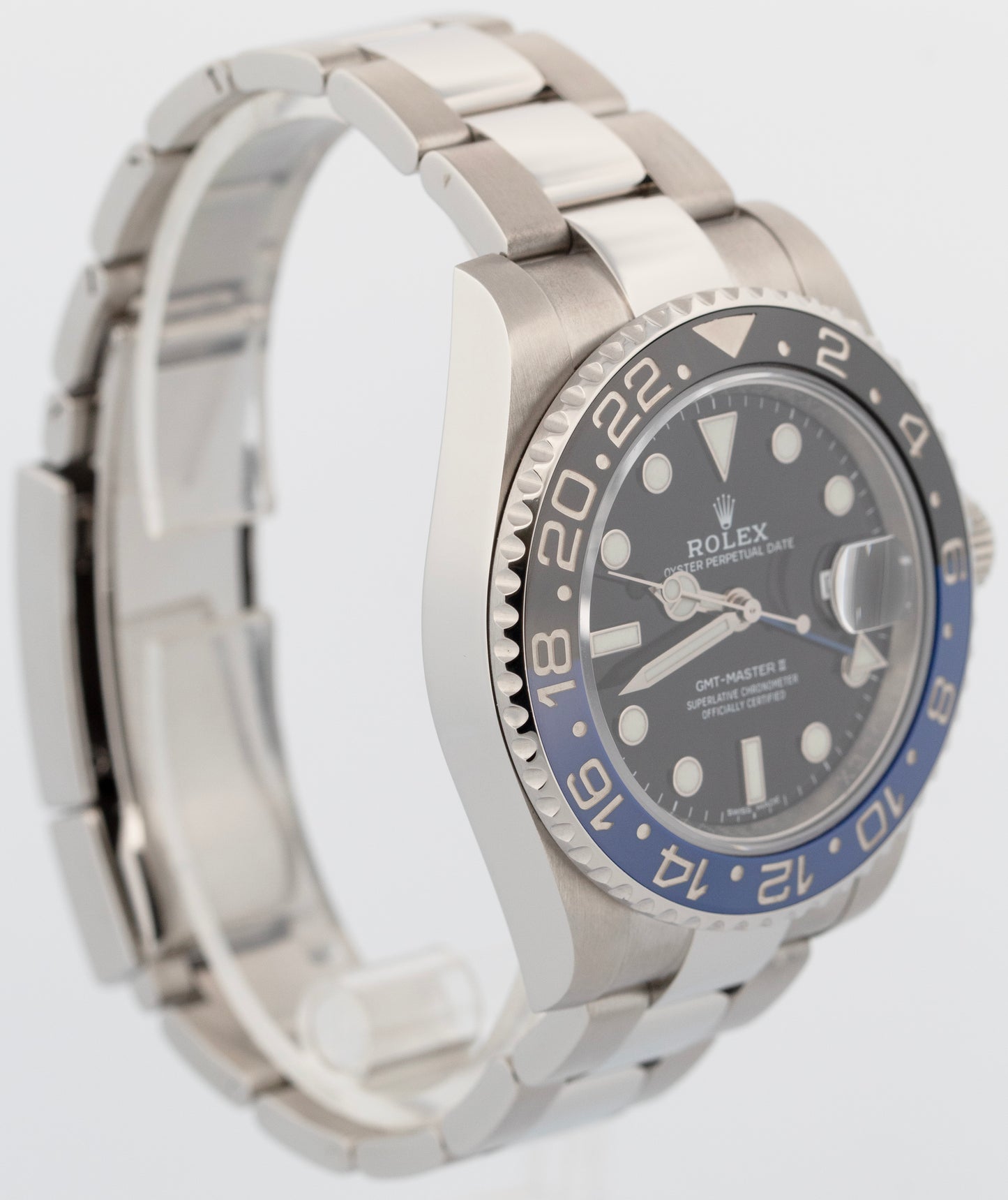 Rolex GMT-Master II Batman Black Blue Stainless Steel 40mm Watch 116710 BLNR