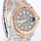 Rolex Yacht-Master 37mm Two-Tone 18k Rose Gold Steel Black 268621 Watch