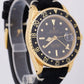 1984 Rolex GMT-Master 40mm 18K Yellow Gold Black Leather Date Watch 16758