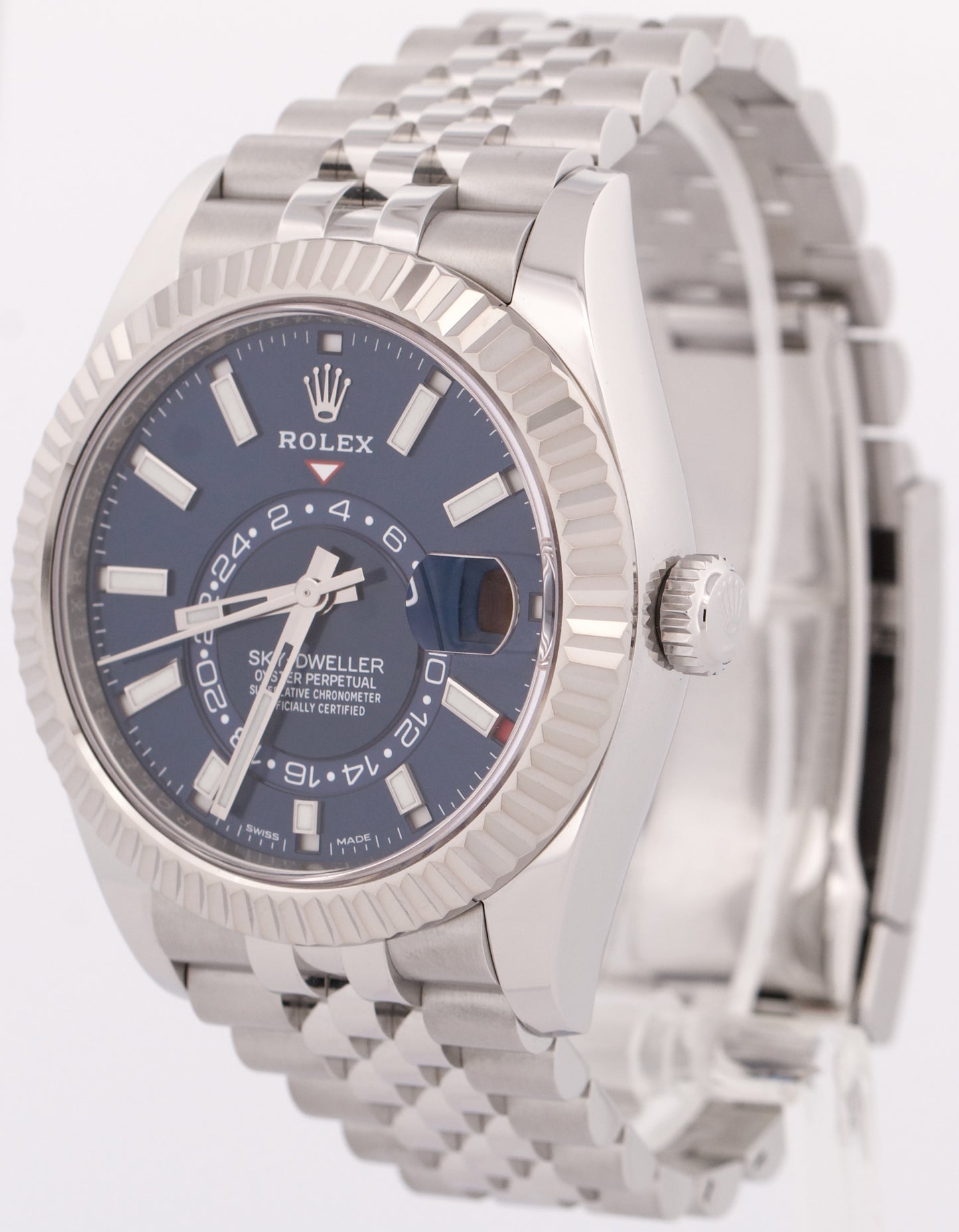 MINT 2021 NEW PAPERS Rolex Sky-Dweller BLUE JUBILEE 18K 42mm Steel 326934 BOX