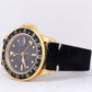 1984 Rolex GMT-Master 40mm 18K Yellow Gold Black Leather Date Watch 16758