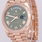 APRIL 2024 NEW Rolex Day-Date 40 Olive Green President 18K Rose Gold 228235 B+P