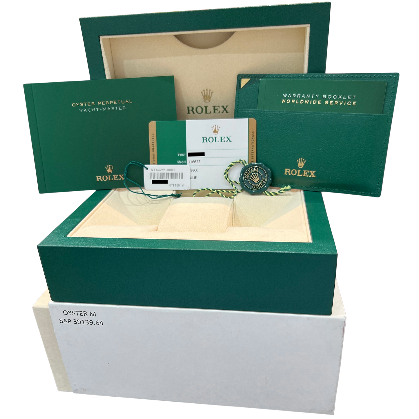 2018 PAPERS Rolex Yacht-Master BLUE Platinum 40mm Stainless Steel 116622 BOX