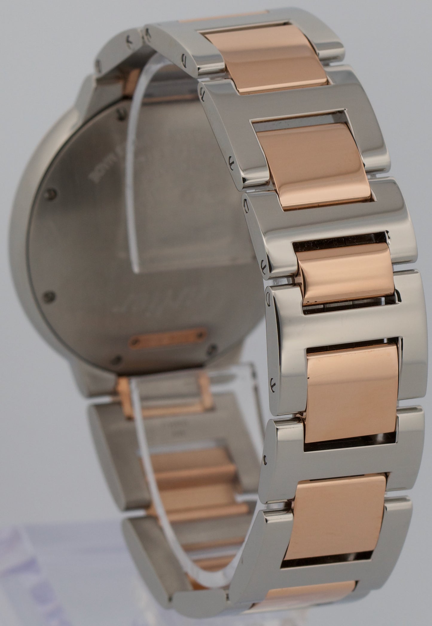 PAPERS Ladies Cartier Ballon Bleu 18K Gold Steel Automatic 36mm 4406 W2BB0033