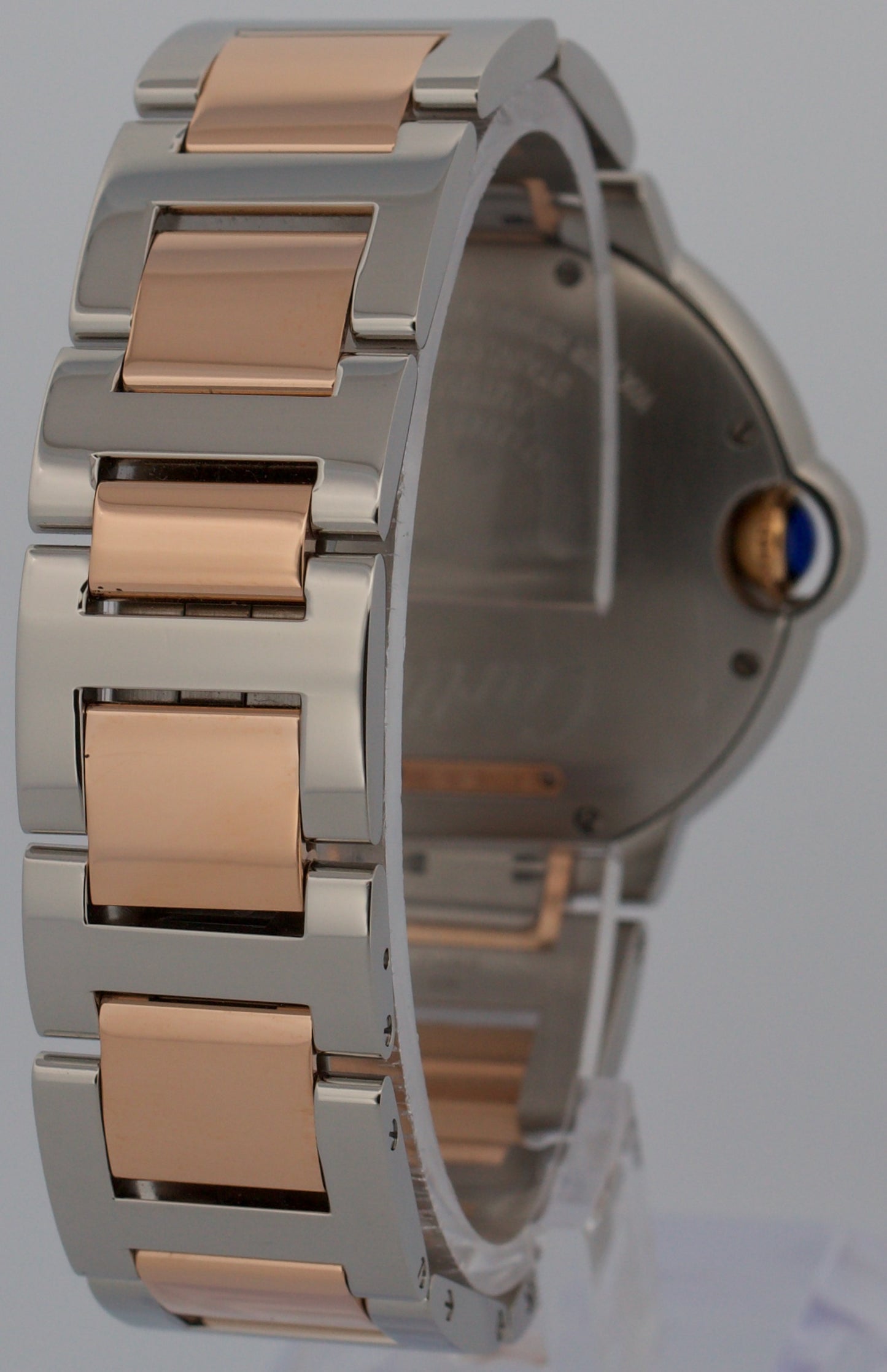 PAPERS Ladies Cartier Ballon Bleu 18K Gold Steel Automatic 36mm 4406 W2BB0033