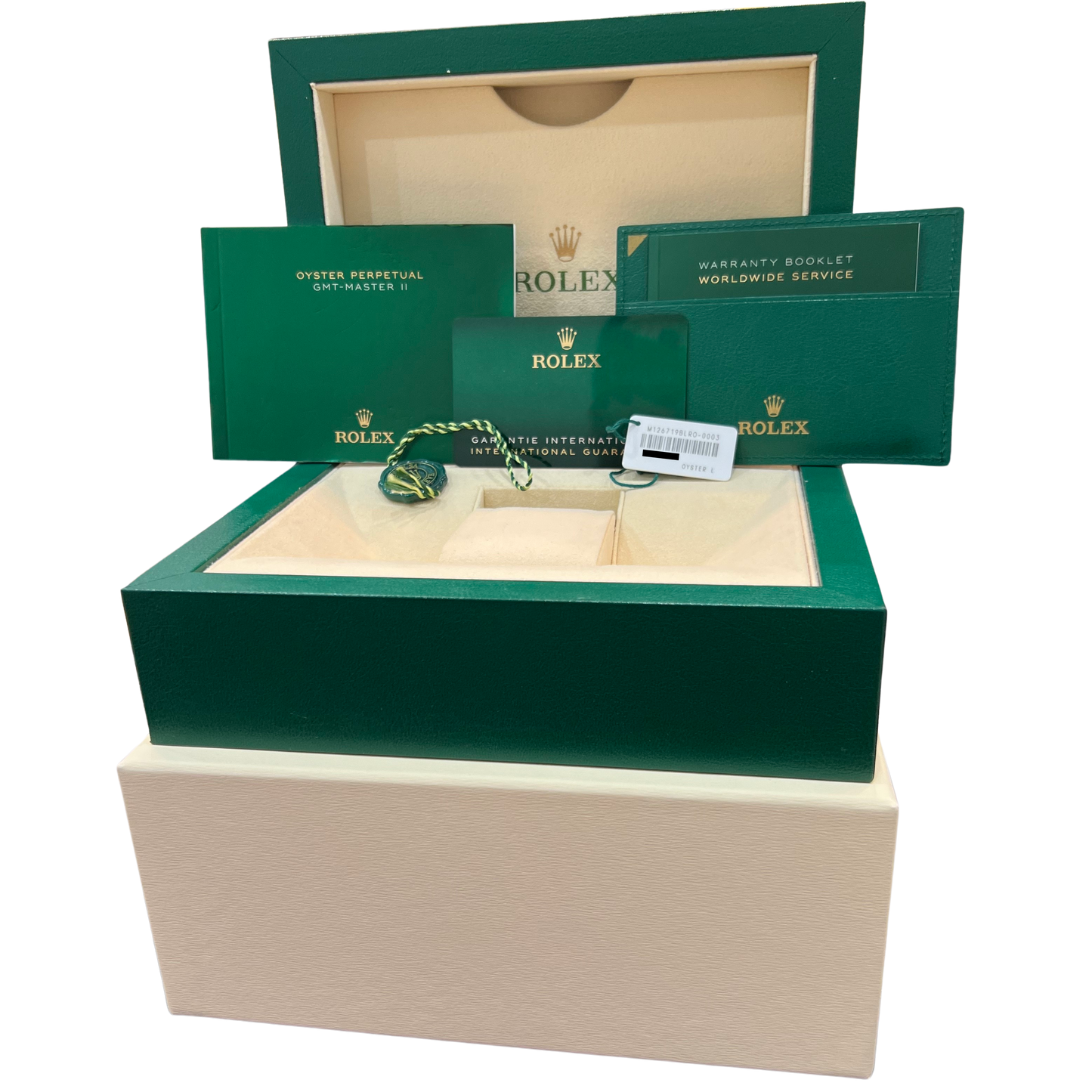 PAPERS Rolex GMT-Master II PEPSI Red Blue 18K White Gold Watch 126719 BLRO BOX