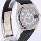 Rolex Sky-Dweller 18K White Gold BLACK ARABIC 42mm 326139 Rubber Watch