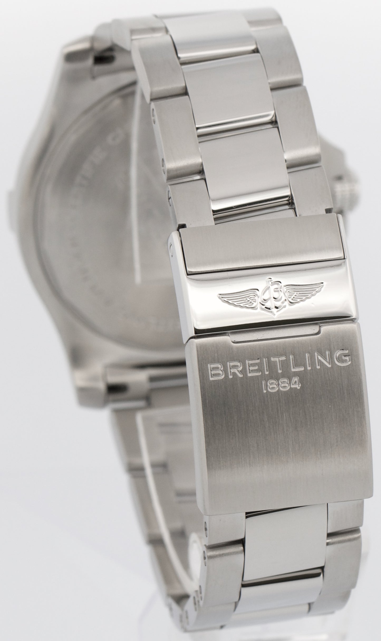 2020 PAPERS Breitling Avenger 43 BLACK Stainless Steel 43mm Watch A17318 BOX