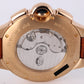 Cartier Ballon Bleu XL Chrono Date 18k Rose Gold Silver 44mm 3107 Leather Watch