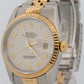 Rolex DateJust 36mm JUBILEE IVORY ARABIC 18K Yellow Gold Steel 16233 Watch