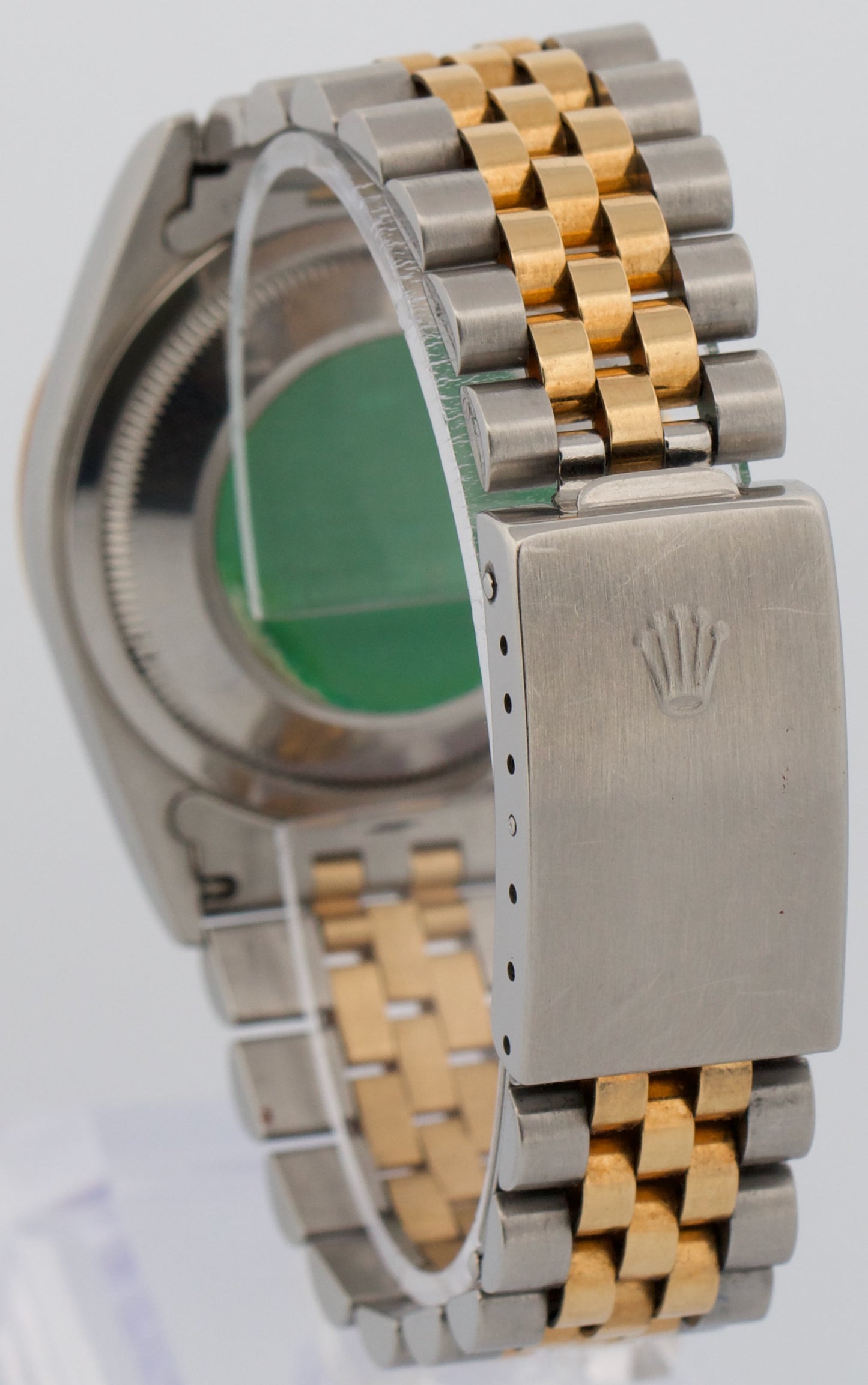 Rolex DateJust 36mm JUBILEE IVORY ARABIC 18K Yellow Gold Steel 16233 Watch