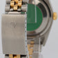 Rolex DateJust 36mm JUBILEE IVORY ARABIC 18K Yellow Gold Steel 16233 Watch