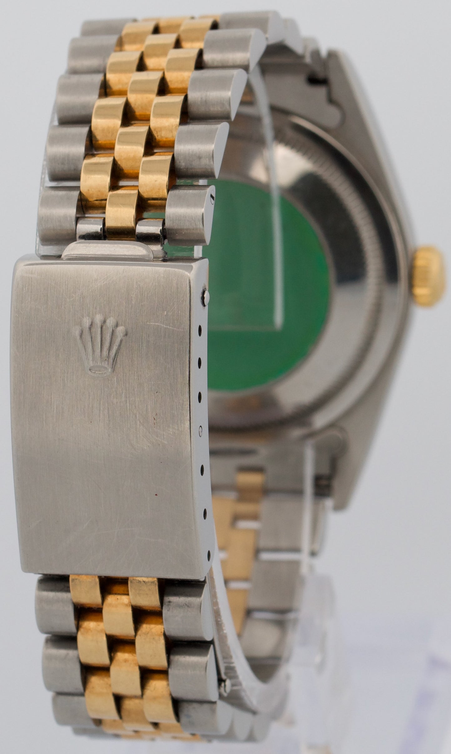 Rolex DateJust 36mm JUBILEE IVORY ARABIC 18K Yellow Gold Steel 16233 Watch