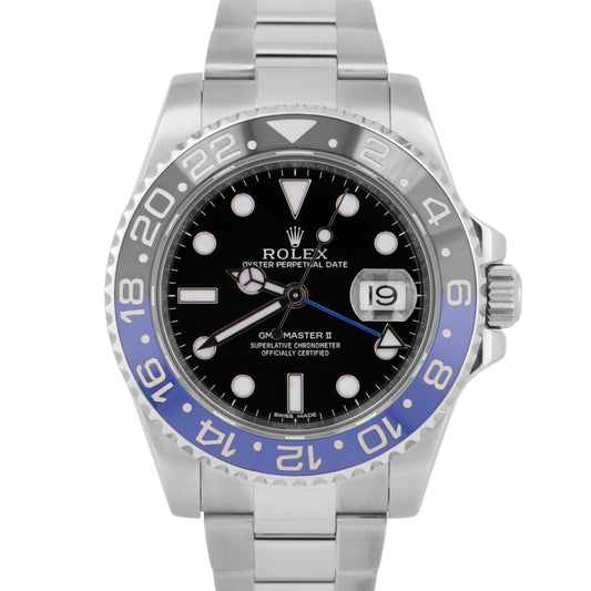 MINT Rolex GMT-Master II Batman Blue Ceramic Stainless 40mm Watch 116710 BLNR