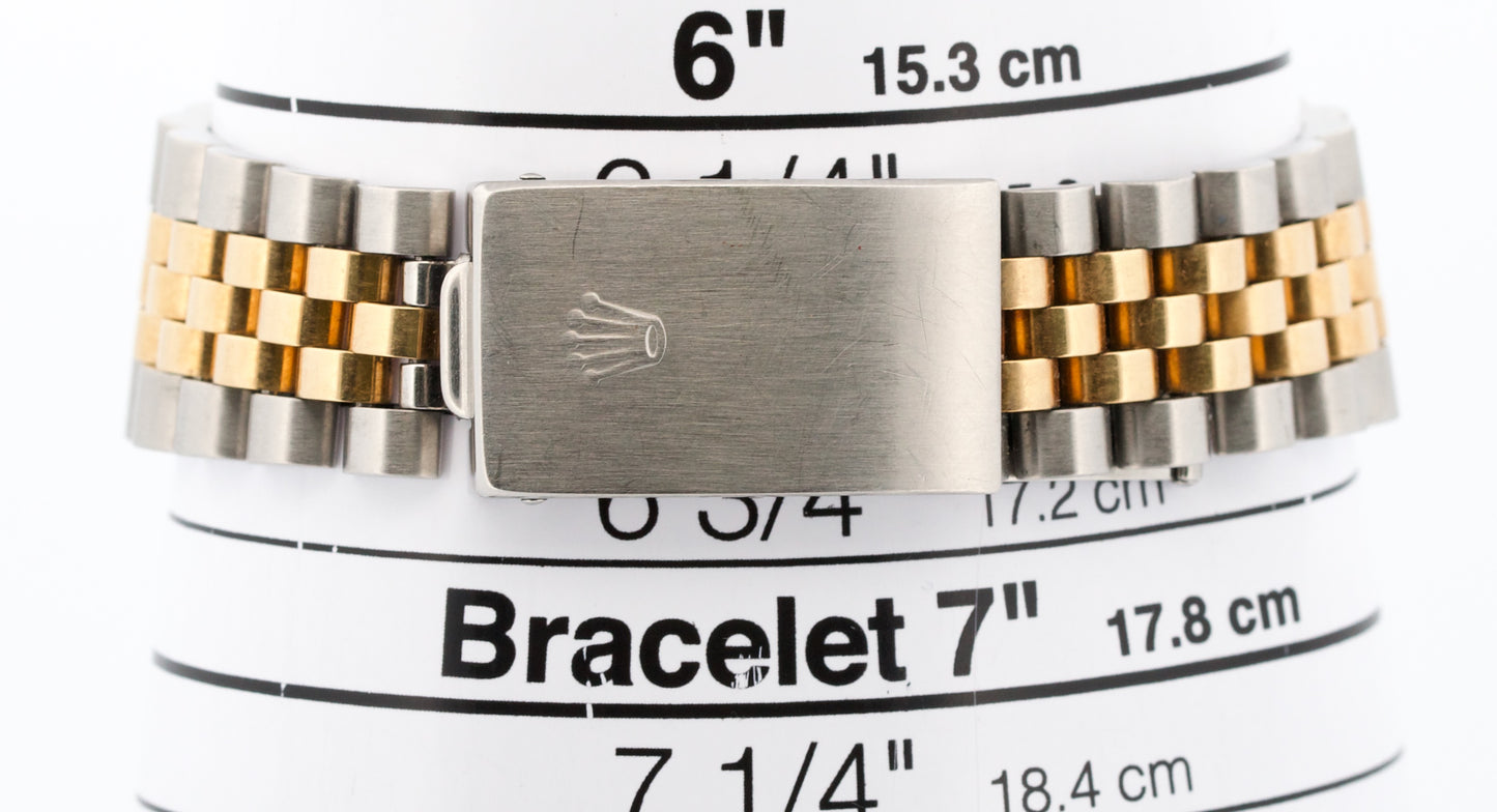 Rolex DateJust 36mm JUBILEE IVORY ARABIC 18K Yellow Gold Steel 16233 Watch