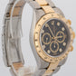 1999 Rolex Daytona Cosmograph BLACK DIAMOND 18K Gold Stainless Steel Watch 16523