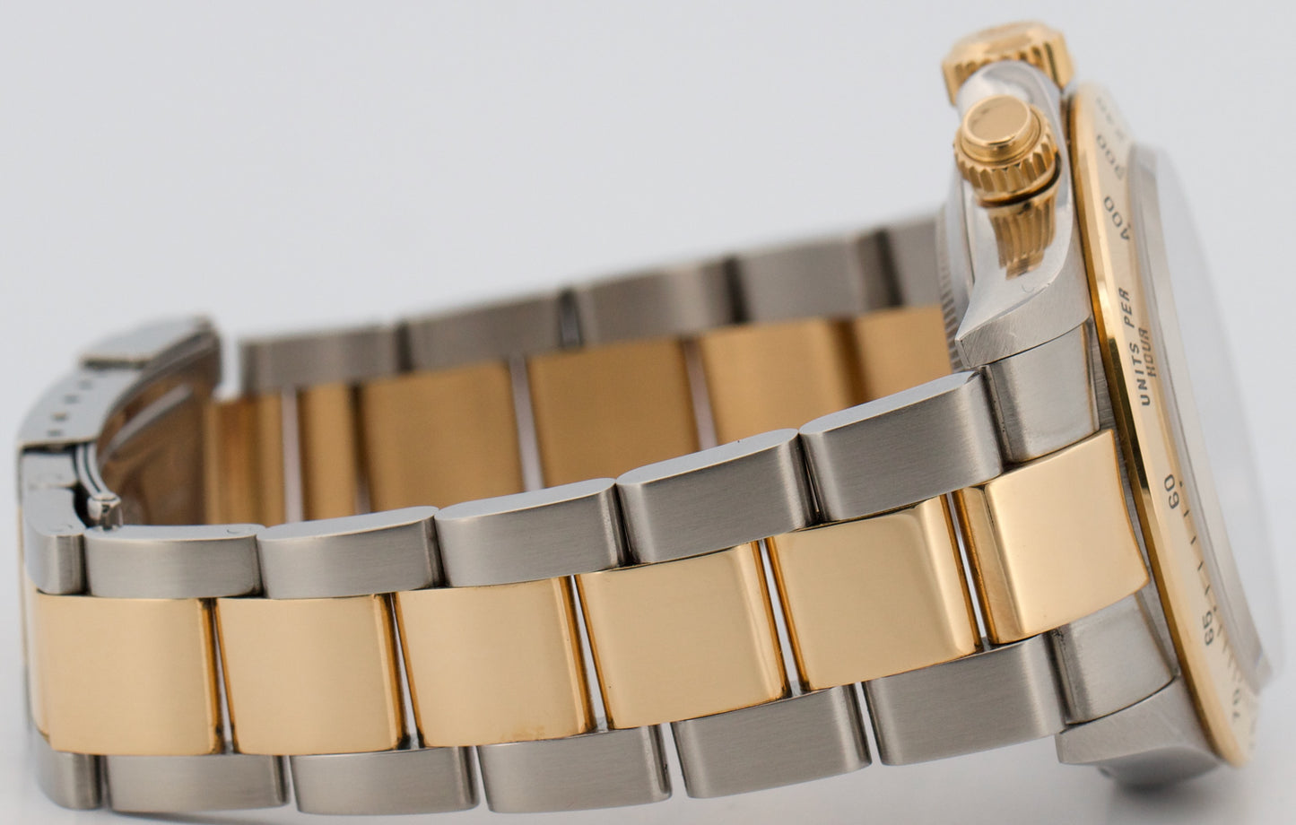 1999 Rolex Daytona Cosmograph BLACK DIAMOND 18K Gold Stainless Steel Watch 16523