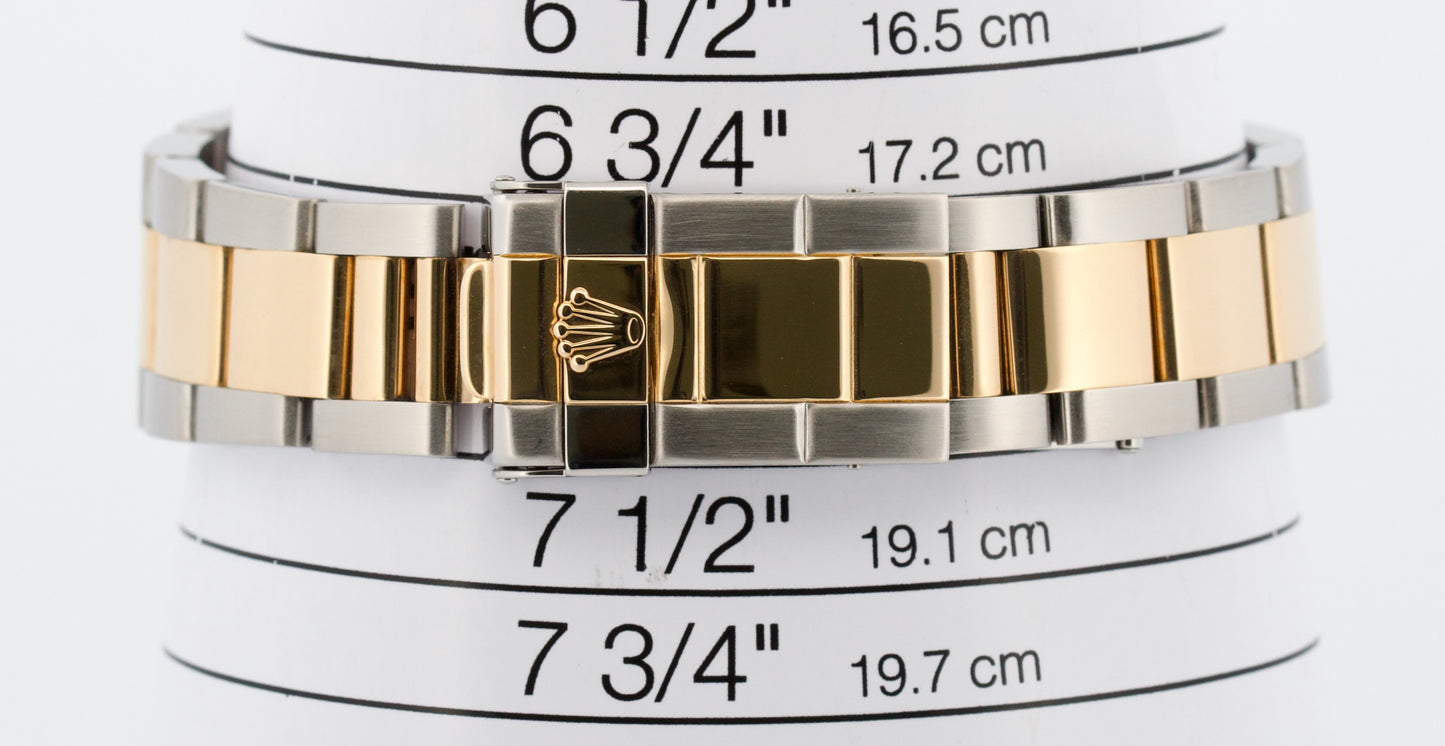 1999 Rolex Daytona Cosmograph BLACK DIAMOND 18K Gold Stainless Steel Watch 16523