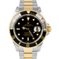 MINT PAPERS Rolex Submariner Date 40mm Black Two-Tone Gold Steel Watch 16613 B+P