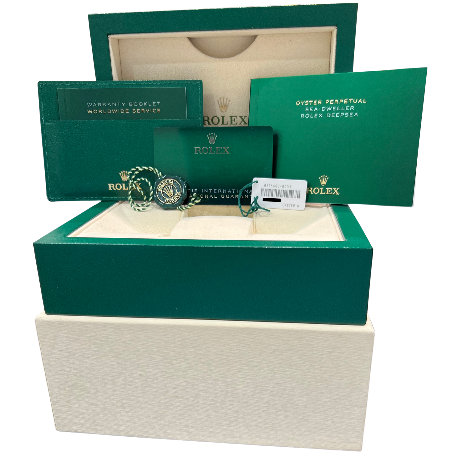 PAPERS Rolex Sea-Dweller 50th-Anniversary BLACK Red 43mm Steel 126600 Watch BOX