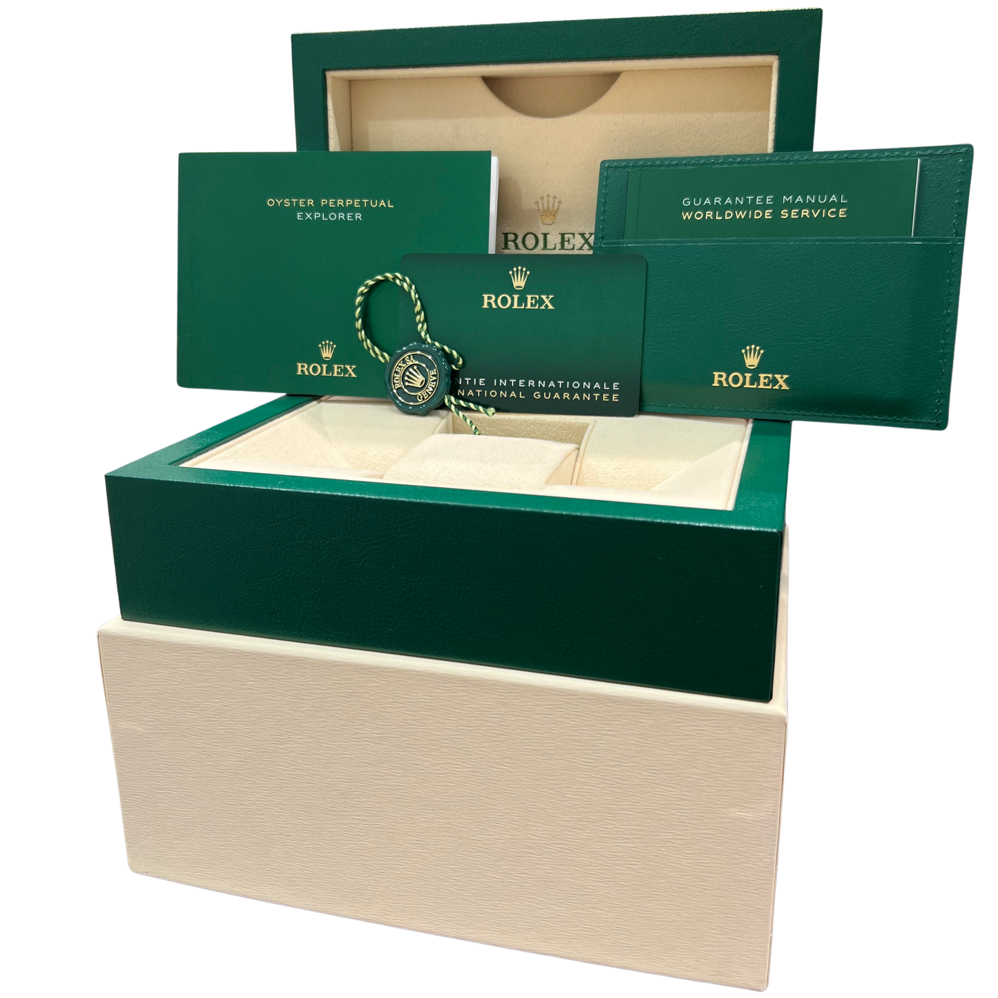 PAPERS Rolex Explorer I BLACK 36mm Stainless Steel 3-6-9 Oyster Watch 124270 BOX