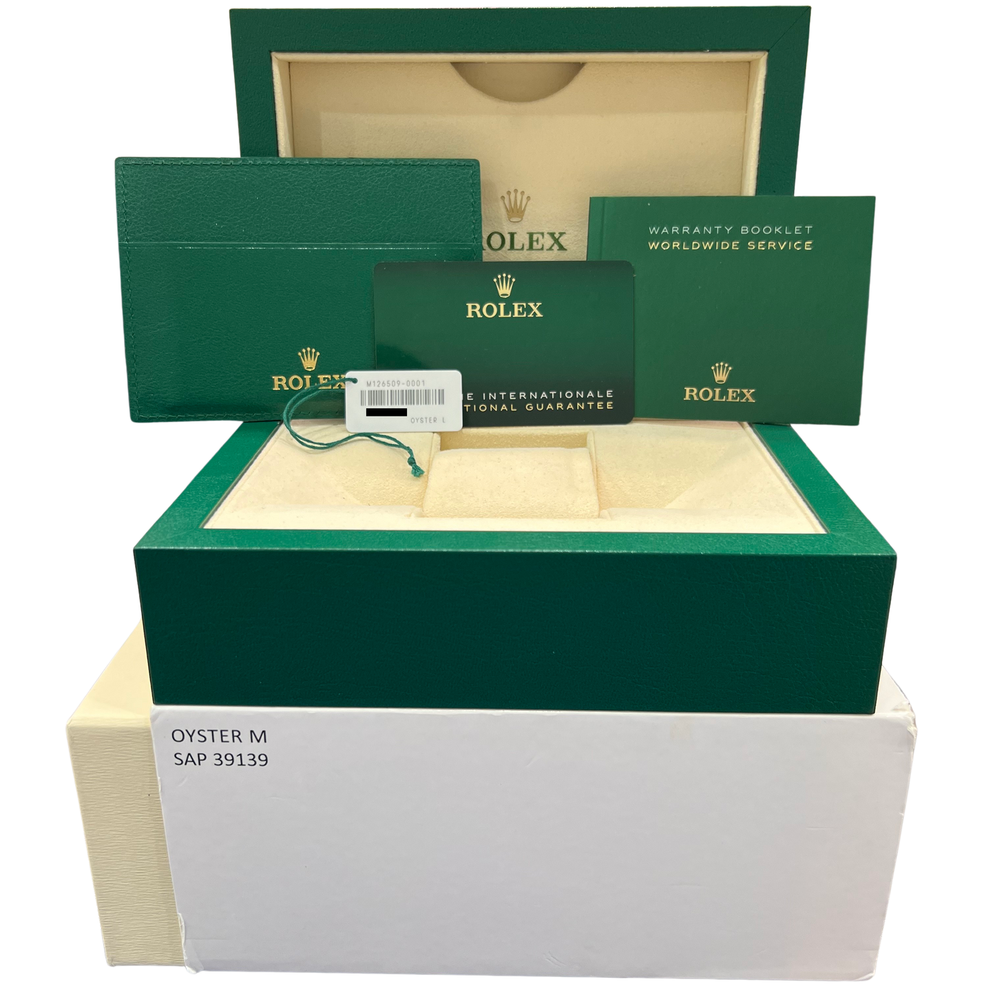 PAPERS Rolex Daytona Cosmograph Black 18K White Gold 40mm 126509 Watch BOX