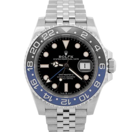 2023 PAPERS Rolex GMT-Master II BATGIRL Blue Black JUBILEE 40mm 126710 BLNR BOX