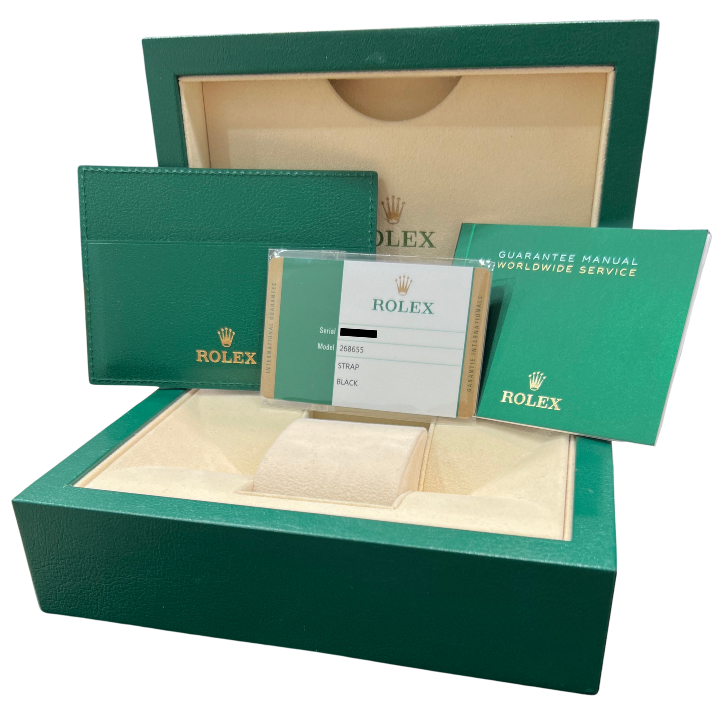 PAPERS Rolex Yacht-Master Black 18K Rose Gold Oysterflex 37mm Watch 268655 BOX