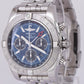 MINT PAPERS Breitling Chronomat GMT Blue Stainless Steel 44mm AB0420 Watch BOX