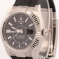 2024 PAPERS Rolex Sky-Dweller BLACK 18K White Gold OYSTERFLEX Rubber 336239 BOX