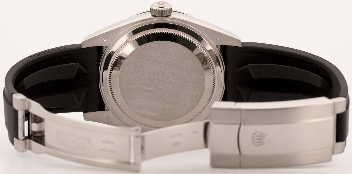 2024 PAPERS Rolex Sky-Dweller BLACK 18K White Gold OYSTERFLEX Rubber 336239 BOX