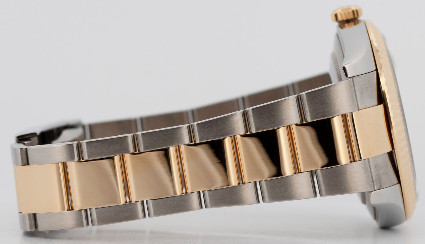 Rolex DateJust 41 Silver 41mm 18K Yellow Gold Fluted Steel OYSTER 126333 Watch