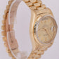 MINT Rolex Day-Date President 36mm Champagne 18K Yellow Gold Fluted Watch 18038