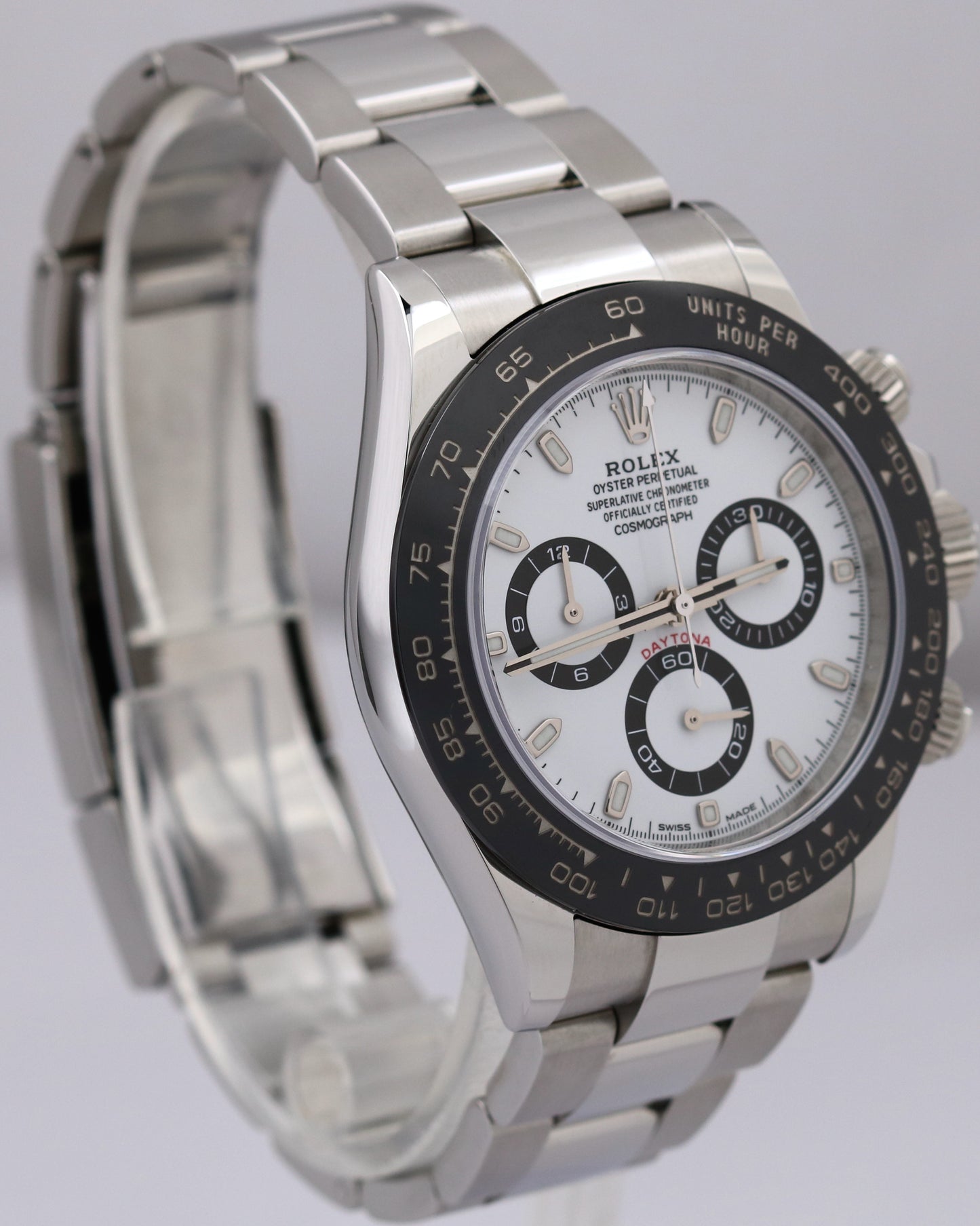 PAPERS Rolex Daytona 116500 LN Ceramic PANDA White Stainless Steel 40mm BOX