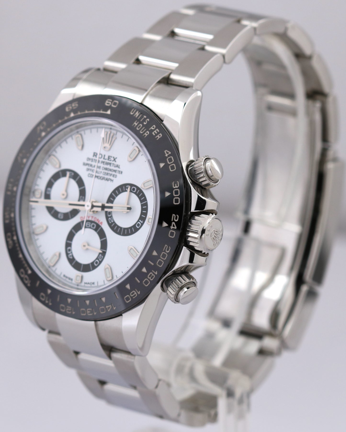 PAPERS Rolex Daytona 116500 LN Ceramic PANDA White Stainless Steel 40mm BOX