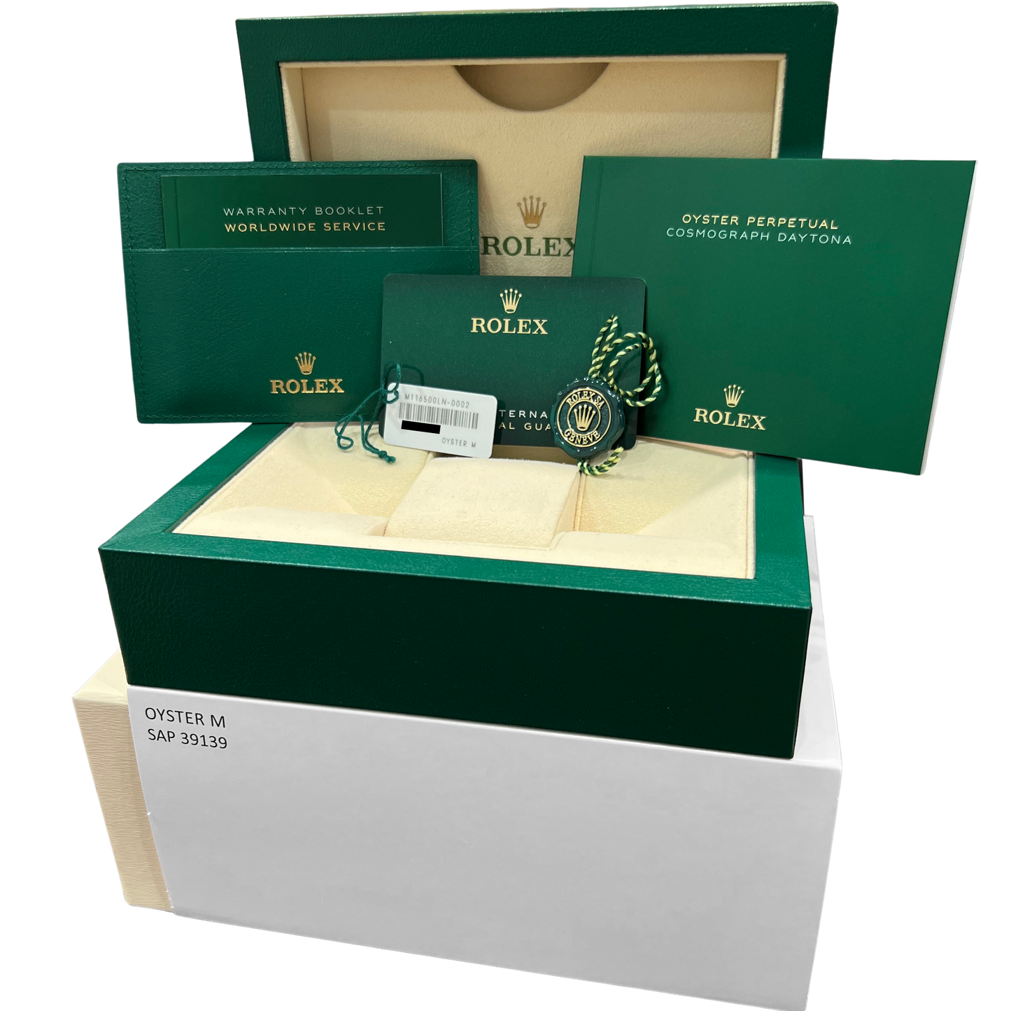 2022 PAPERS Rolex Daytona Cosmograph BLACK Ceramic 40mm Stainless 116500 LN BOX