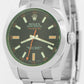 MINT Rolex Milgauss BLACK Green Orange Stainless Steel 40mm 116400 GV Watch