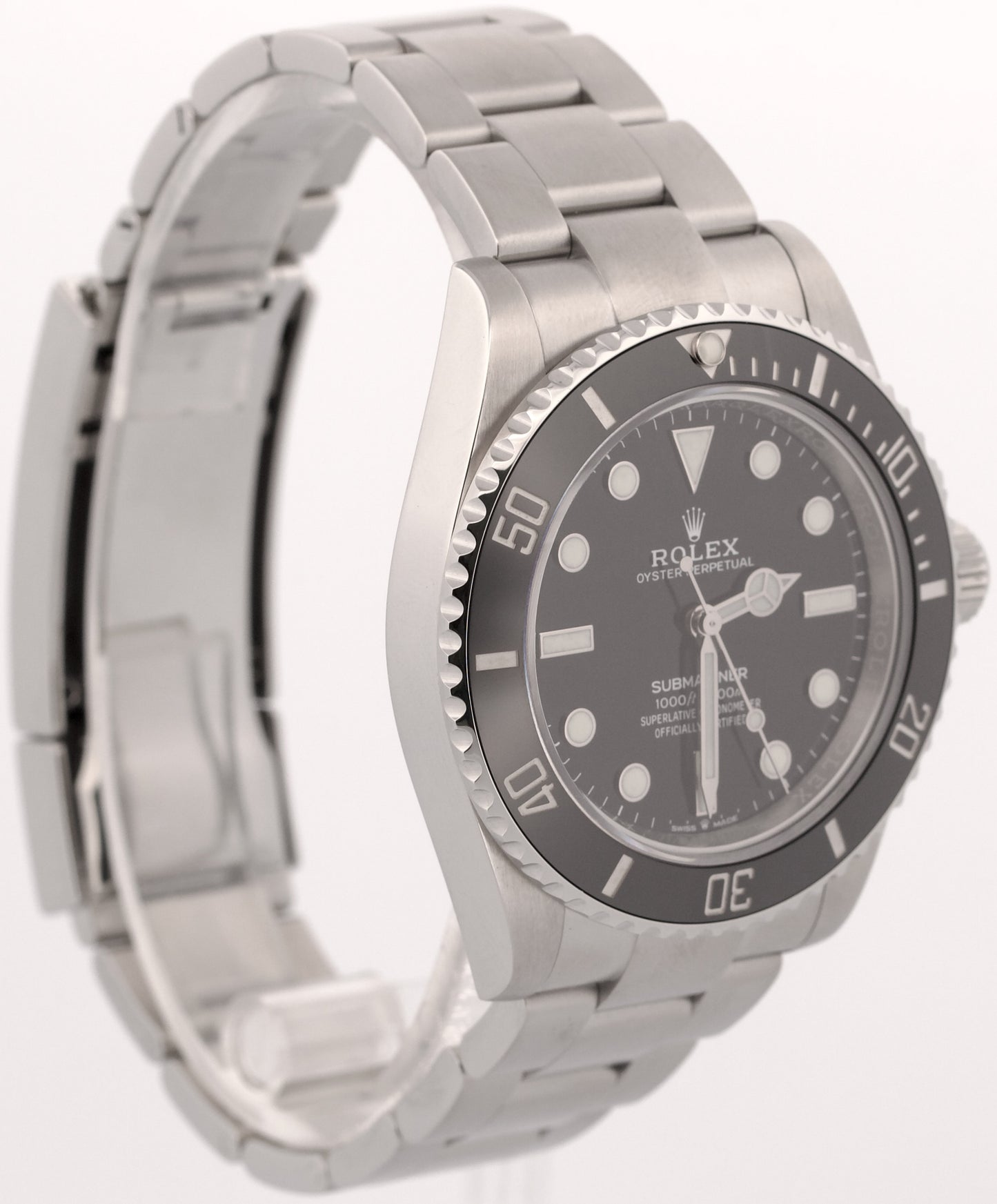 Rolex Submariner No-Date BLACK Stainless Steel 41mm Ceramic Watch 124060 LN