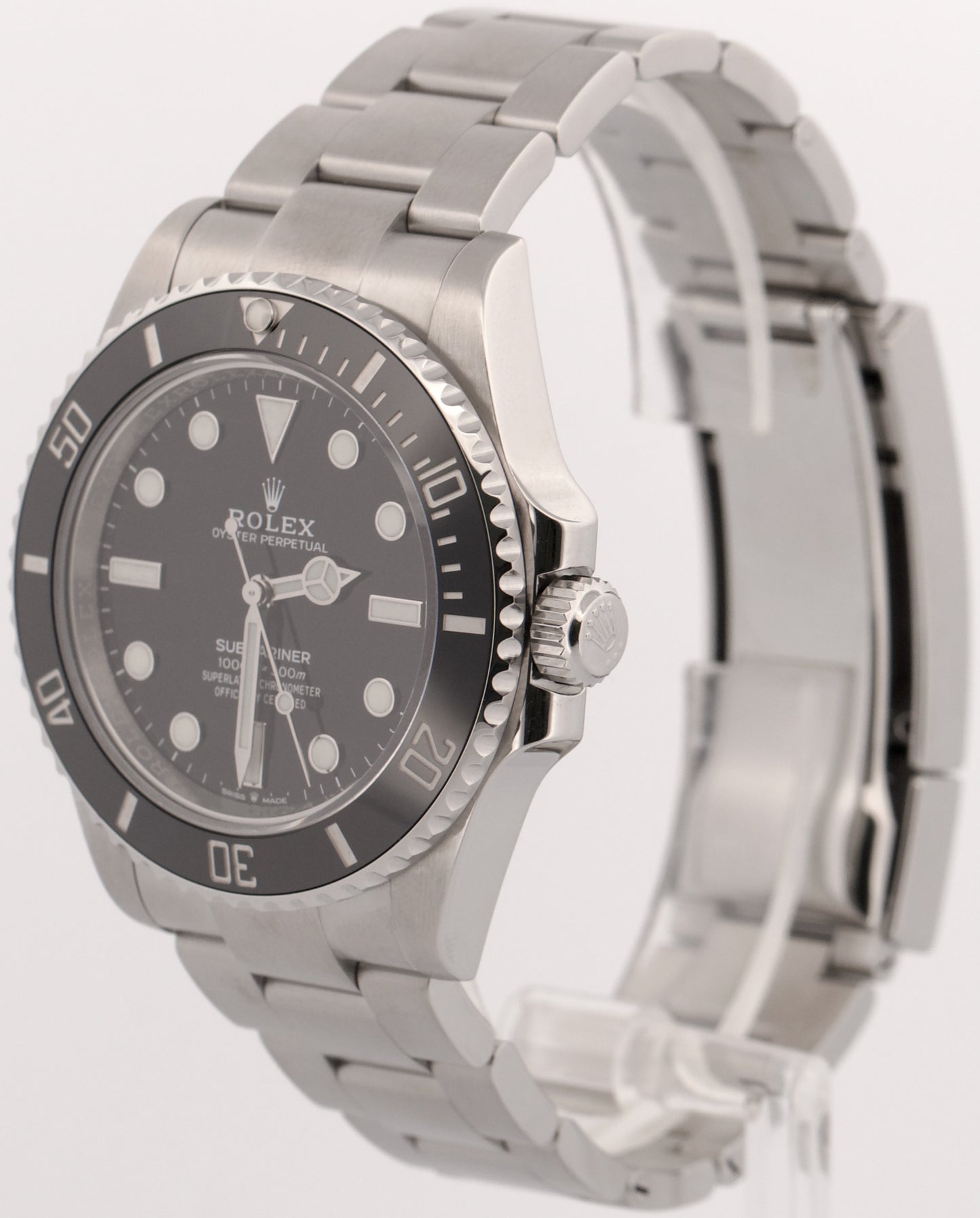 Rolex Submariner No-Date BLACK Stainless Steel 41mm Ceramic Watch 124060 LN
