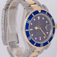 Rolex Submariner Date 40mm Blue Two-Tone 18K Yellow Gold Steel 16613 Watch BOX