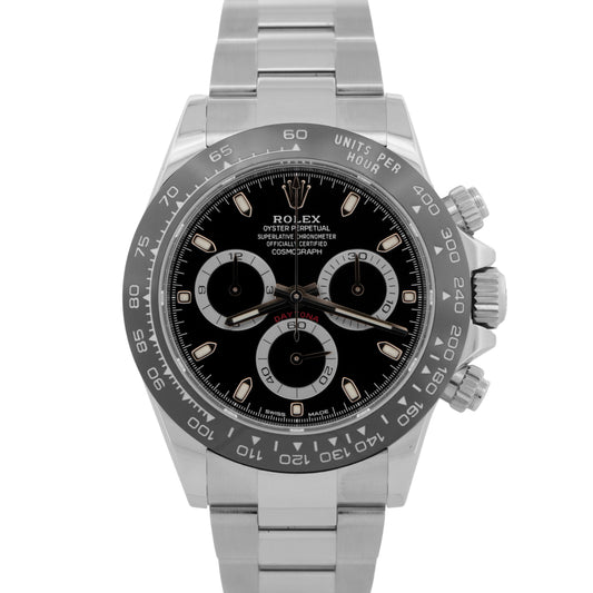 2021 PAPERS Rolex Daytona Cosmograph Black Steel 40mm 116500 LN Watch BOX