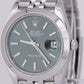 2022 NEW PAPERS Rolex DateJust 41 MINT GREEN JUBILEE Stainless Watch 126300 BOX