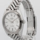 Rolex DateJust 41 SILVER Stainless Steel Jubilee 41mm 126334 Fluted Watch