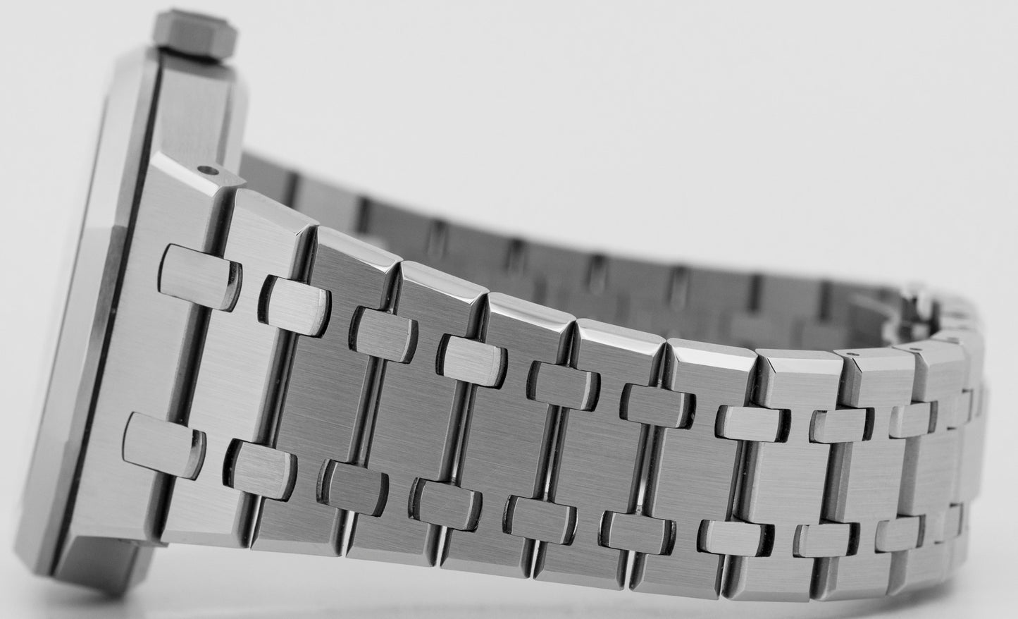 PAPERS Audemars Piguet Royal Oak Gray Black Stainless 41mm 15500ST Watch BOX