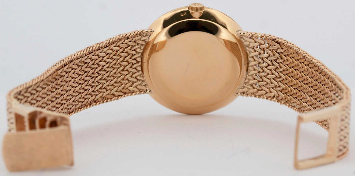 Vintage Patek Philippe Calatrava 2589 Silver Yellow Gold Manual 33mm Watch