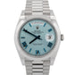 PAPERS Rolex Day-Date President 40mm Platinum Blue Quadrant Glacier 228206 BOX